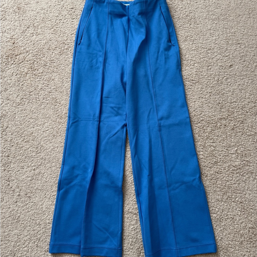 Loft Vibrant Blue Wide-Leg Pants